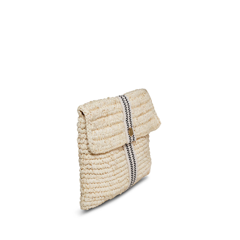 Savaya Raffia Clutch Bag