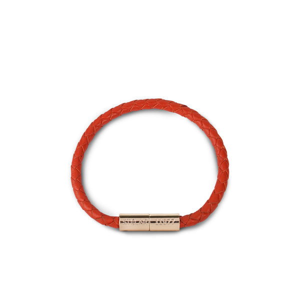 Teman Slim Woven Leather Bracelet