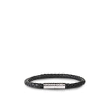 Teman Slim Woven Leather Bracelet