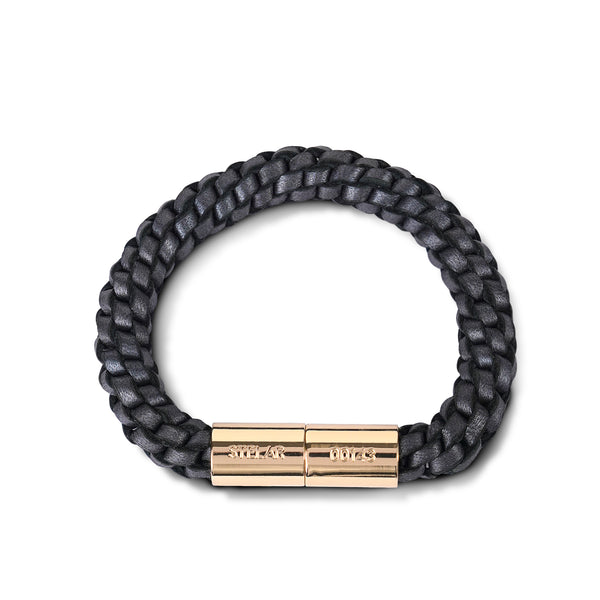 Teman Wide Woven Leather Bracelet