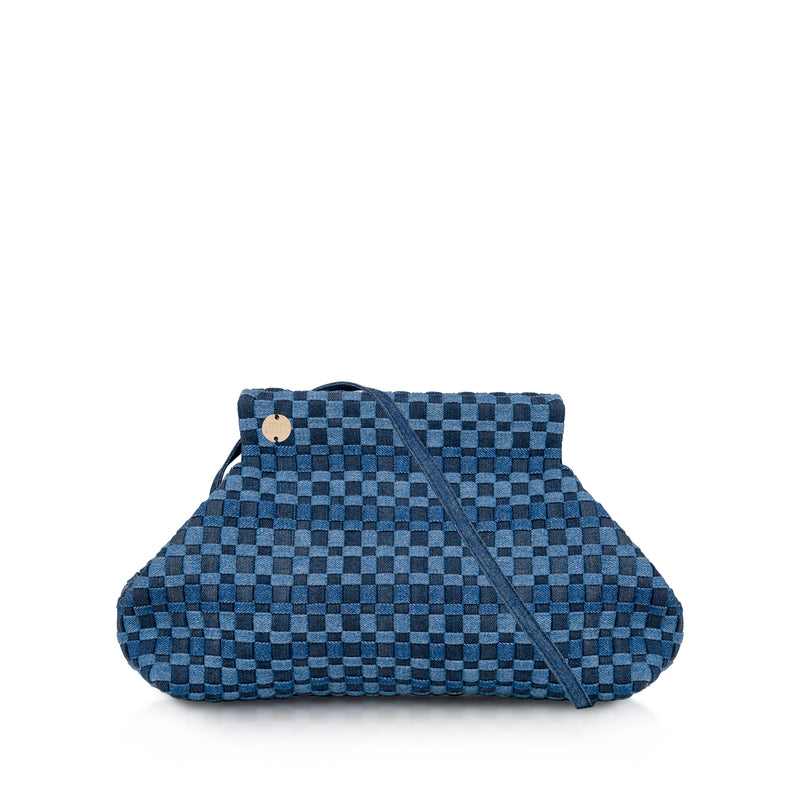 Lilis Denim Frame Clutch